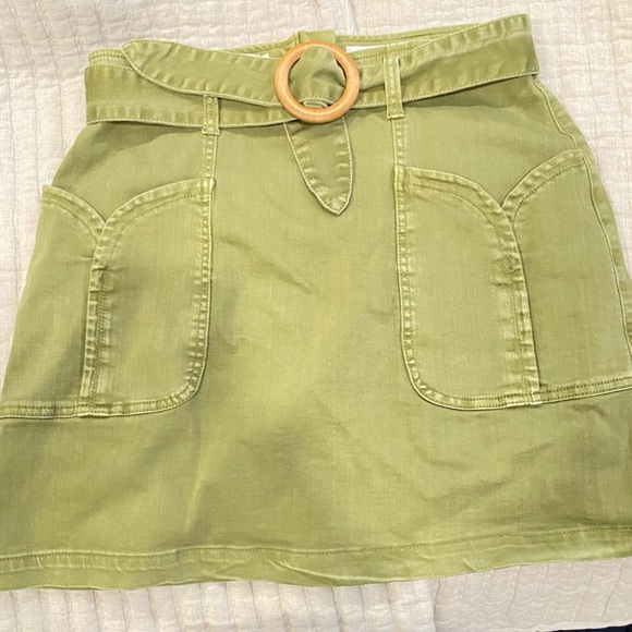 Anthropologie Dresses & Skirts - Anthropologie Pilcro Skirt Size 8 Mini Green Twill Pockets
